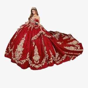 Luxurious Scarlet Embellished Prom Dress